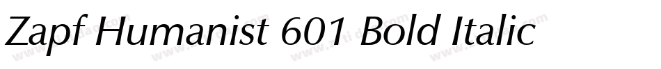 Zapf Humanist 601 Bold Italic BT字体转换